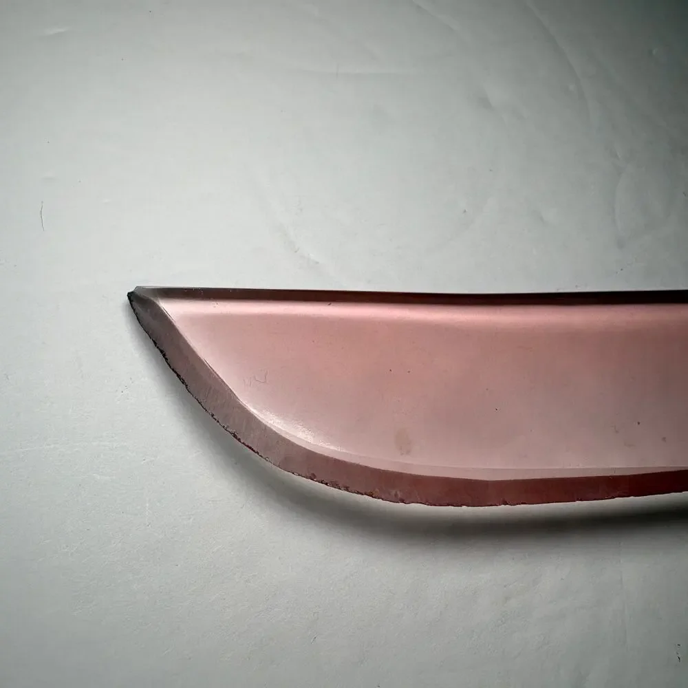 Vintage Pink Depression Vitex Glass Knife Star Pattern 1930s 1940s 9.25
